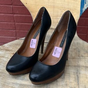 Black Heels With Brown Base